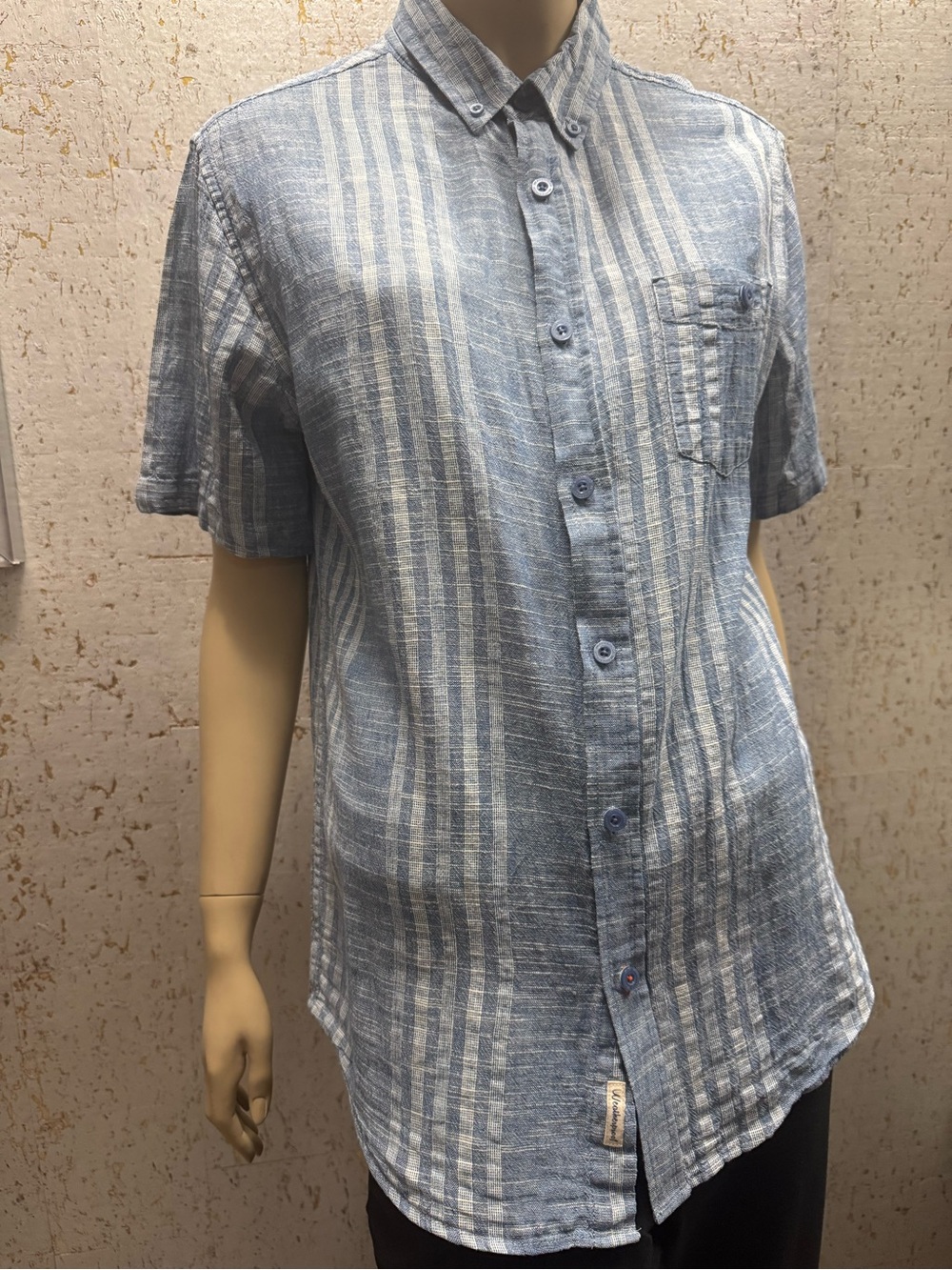 Men’s Linen Blend Weatherproof Vintage Short Sleeve Shirt